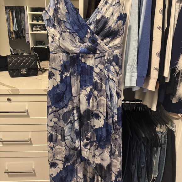An Enchanting Dream Navy Multi Print High-Low Maxi Dress - Picture 6 of 6
